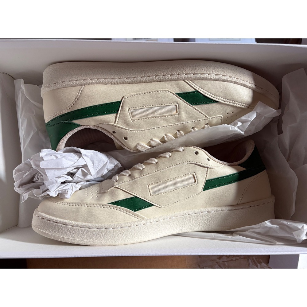 Oliver Cabell Vegan 481 Cyprus Sneakers Cream Green Low Top Mens 41 NEW